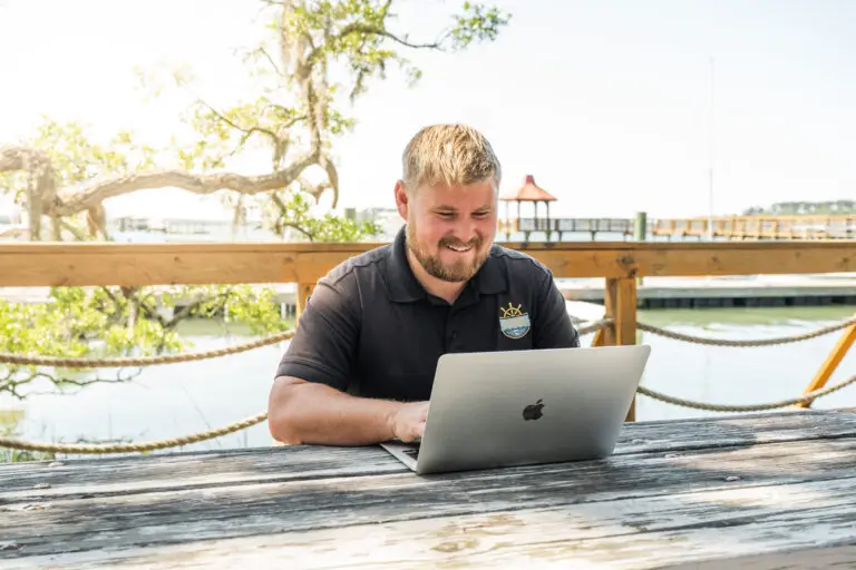 Man on computer